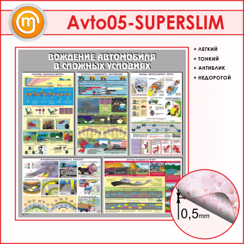 Стенд «Вождение автомобиля в сложных условиях» (AV-05-SUPERSLIM)